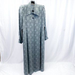 Vtg Unique Anthro Long Top Layer Made In Jordan Boho Button Down Peacoat Style